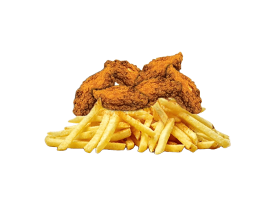 Çıtır Tavuk Kanat (4 Adet) & Patates Kızartması | 230,00